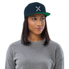Teesafrique Classic Logo Embroidery Women Snapback Hat - Dark Navy
