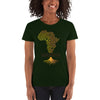 Teesafrique Classic Deeply Rooted Print Women's Tee