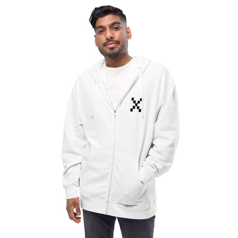 Teesafrique Sustainable Brushstroke Graphic Unisex fleece zip up hoodie