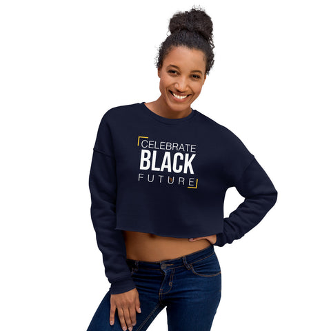 Teesafrique Sustainable Celebrate Black Future Statement piece bL Crop Sweatshirt